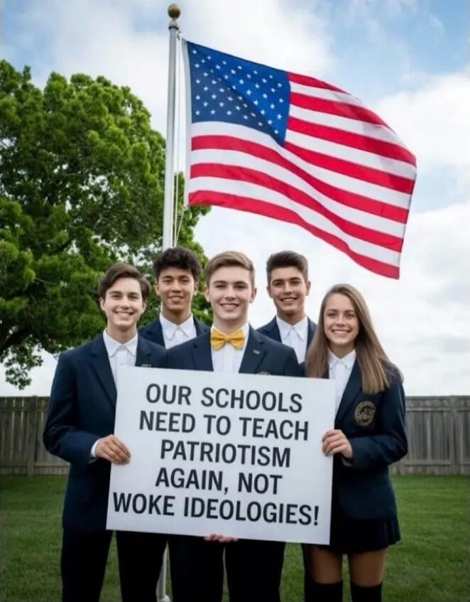 OUR SCHOOLS NEED TO TEACH PATRIOTISM AGAIN, NOT WOKE IDEOLOGIES!