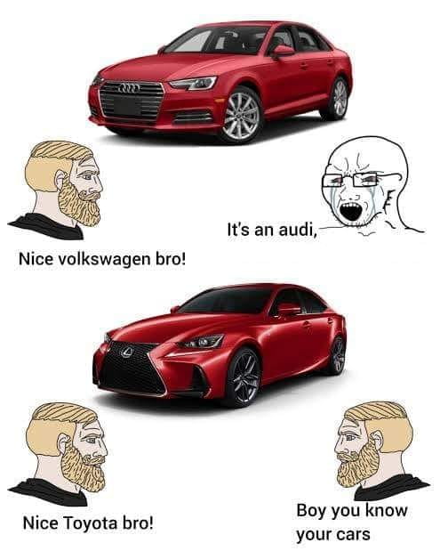 Its an audi Nice volkswagen bro Boy you know Nice Toyota bro your cars