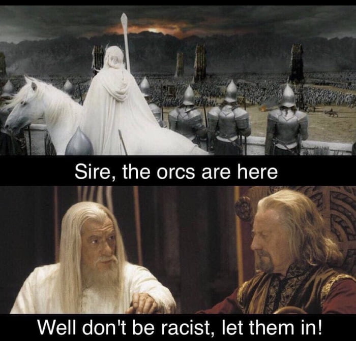 Well dont be racist let them in