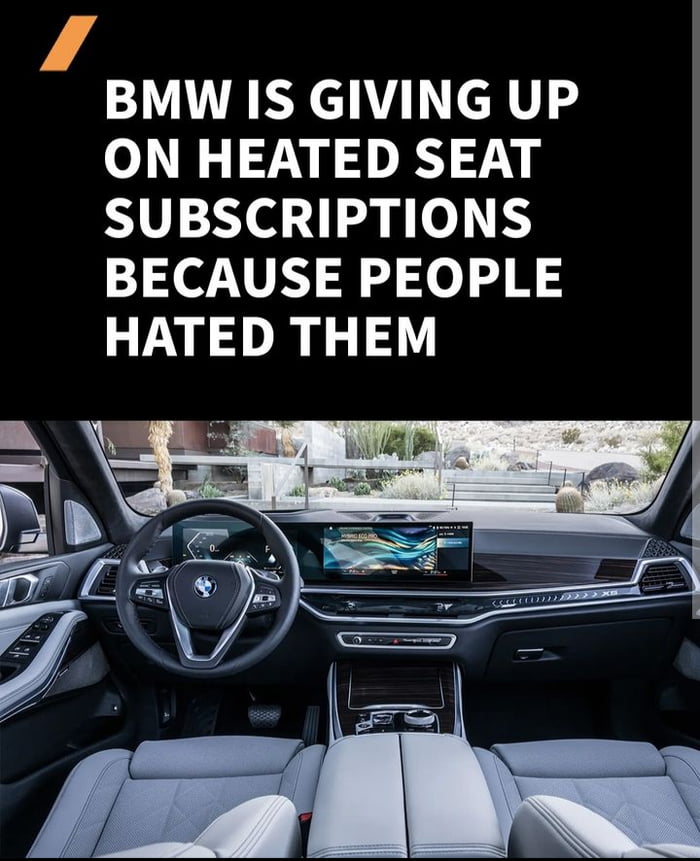 BMW IS GIVING UP ON HEATED SEAT SUBSCRIPTIONS BECAUSE PEOPLE HATED THEM