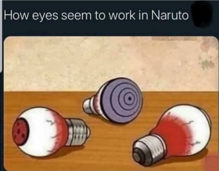 How eyes seem to work in Naruto