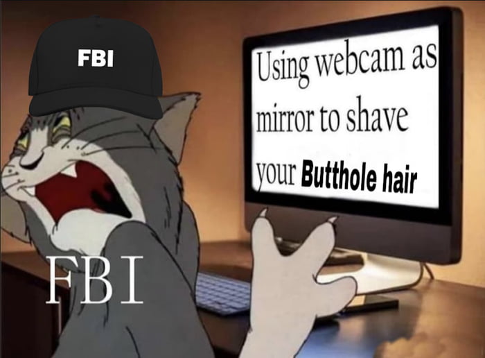 ER Using webcam as mirror to shave your Butthole hair