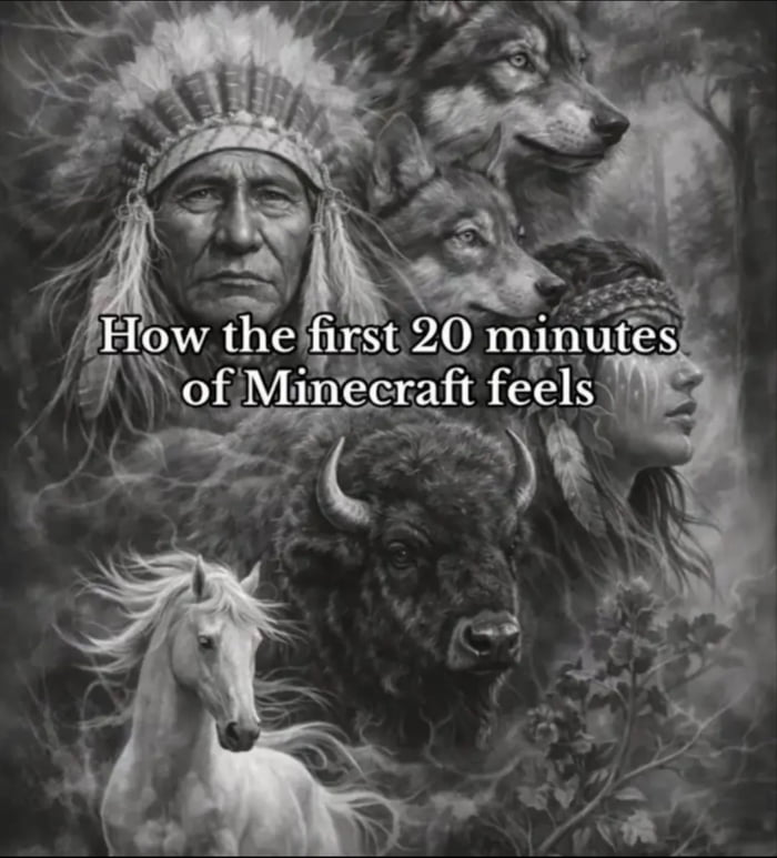 How the first 20 minutes of Minecraft feels