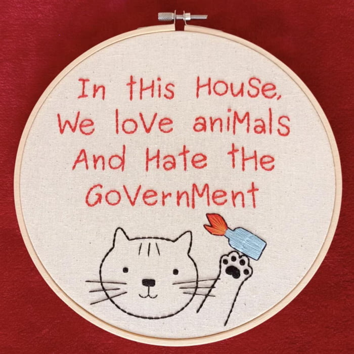 In this house, we love animals and hate the government.