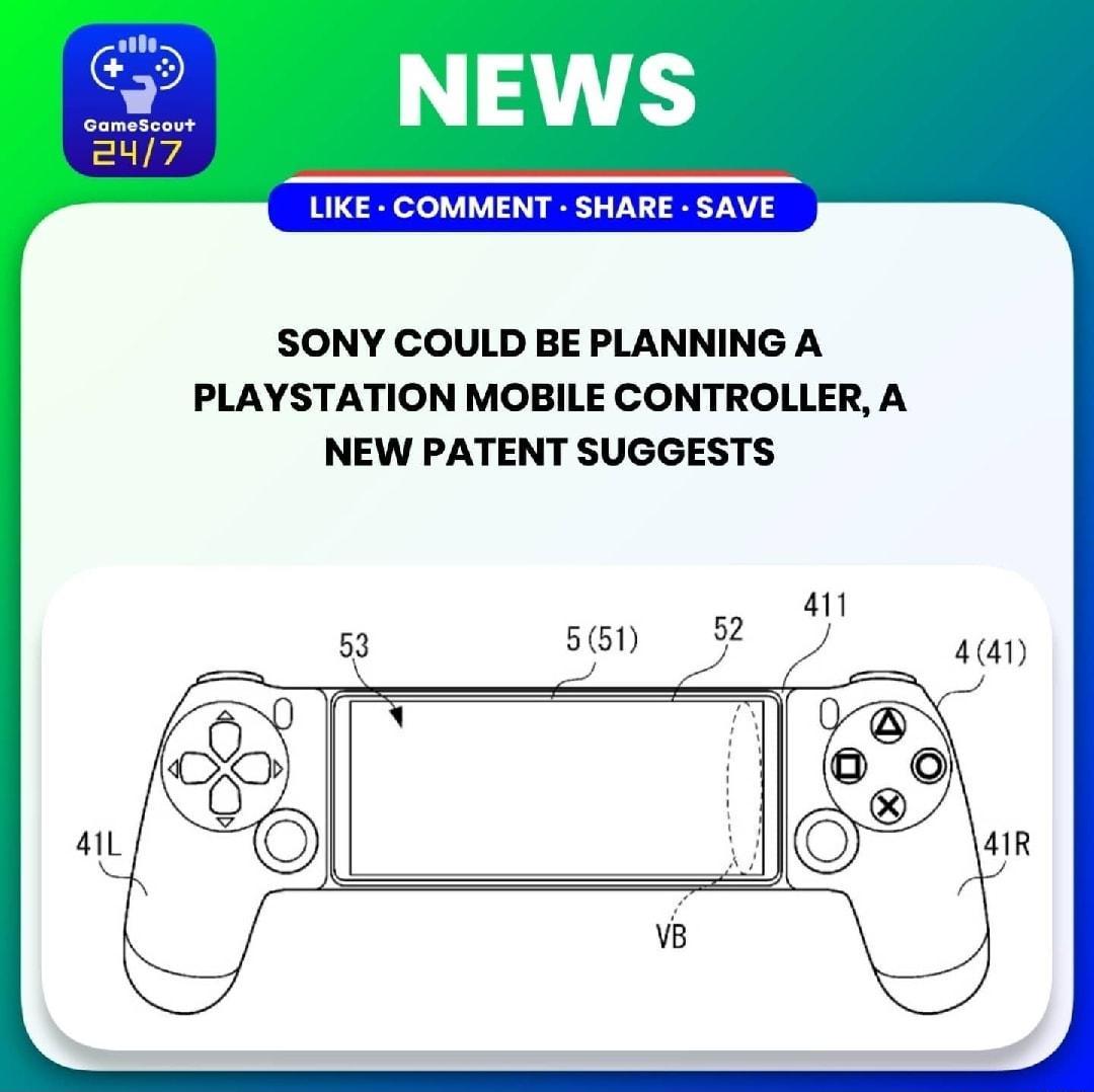 2 NEWS LIKE COMMENT SHARE SAVE SONY COULD BE PLANNING A PLAYSTATION MOBILE CONTROLLER A NEW PATENT SUGGESTS