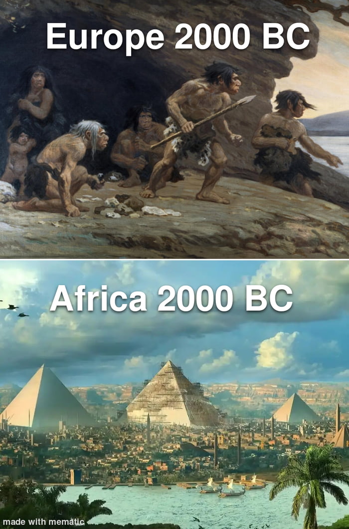 Europe 2000 BC Africa 2000 BC made with mematic