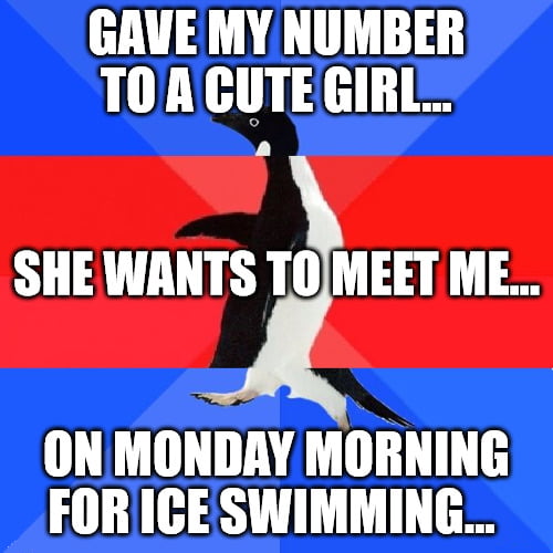 GAVE MY NUMBER TOA CUTE GIRL SHE WANTS TOMEET ME ON MONDAY MORNING FORICESWIMMING