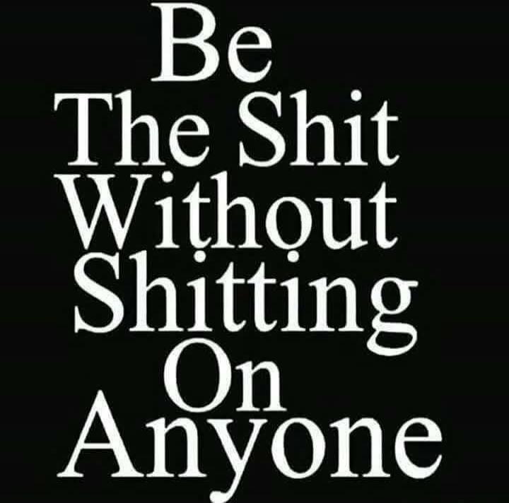 Be The Shit Without Shitting On Anyone
