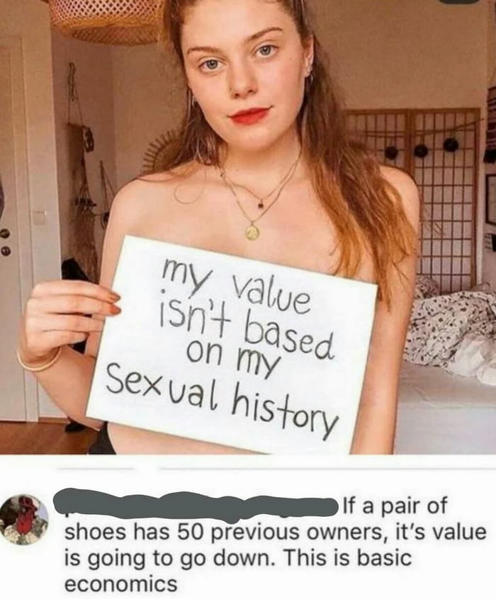 If a pair of Q shoes has 50 previous owners its value is going to go down This is basic economics
