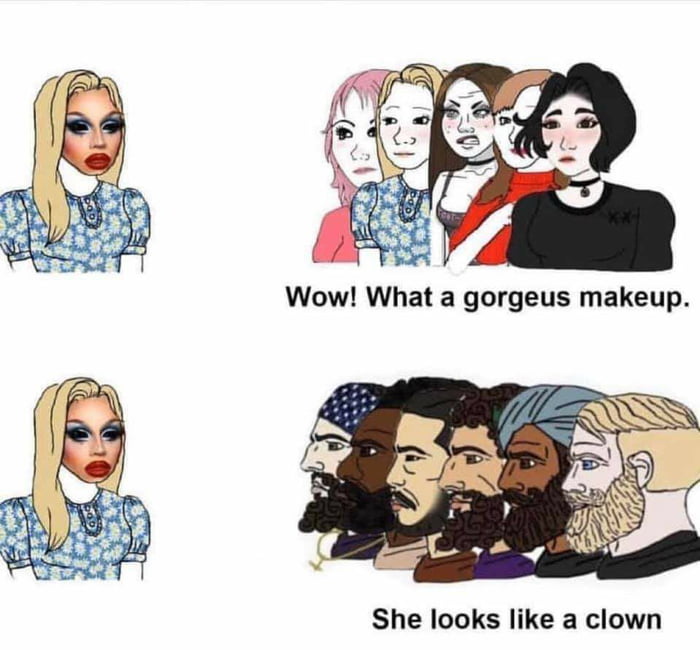 She looks like a clown