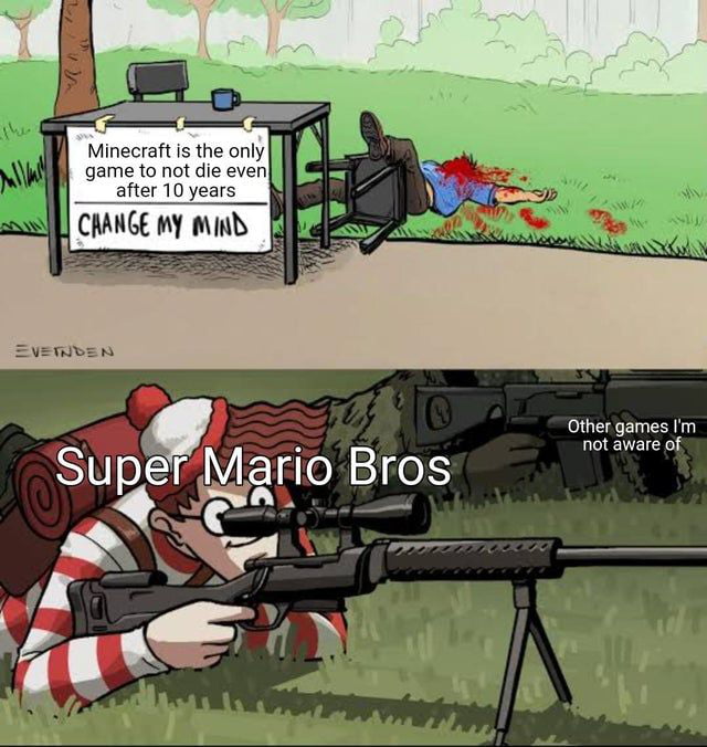 Minecraft is the only game to not die even fter 10 SvEribEN o Supeqflarlo Bros _ AN N T Y k2 Other games Im NEVEIEES