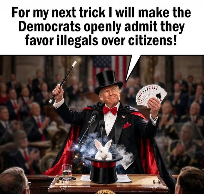 For my next trick I will make the Democrats openly admit they favor illegals over citizens!