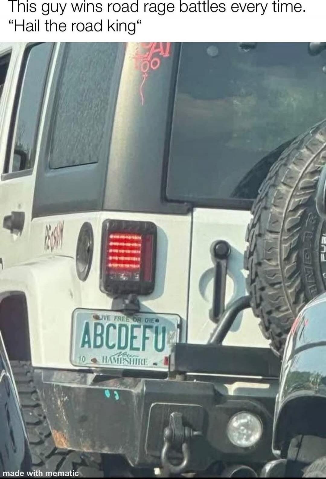 This guy wins road rage battles every time. 