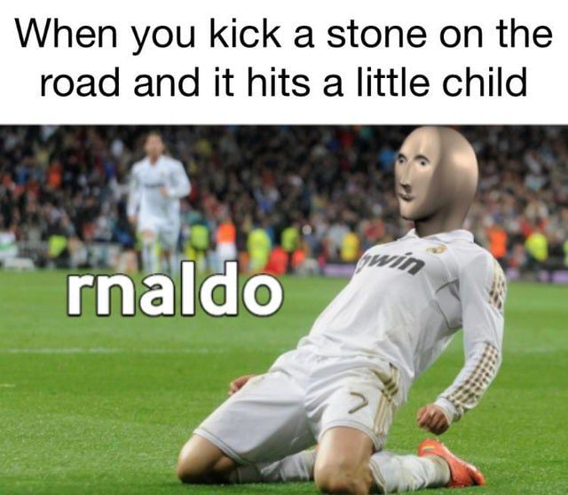 When you kick a stone on the road and it hits a little child