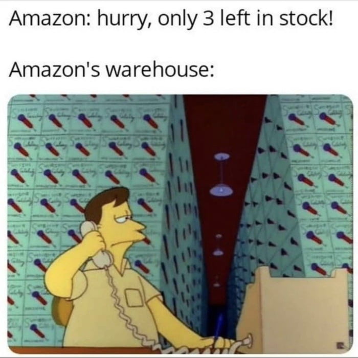 Amazon hurry only 3 left in stock Amazons warehouse