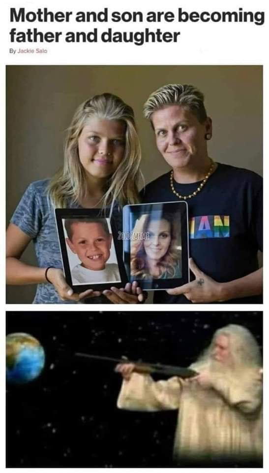 Mother and son are becoming father and daughter