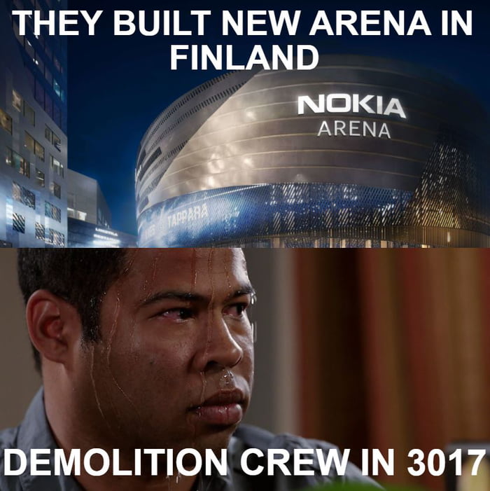 THEY BUILT NEW ARENA IN FINLAND F DEMOLITION CREWAIN 3017