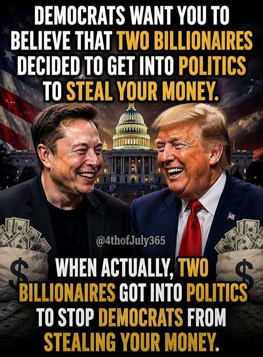 Democrats want you to believe that two billionaires decided to get into politics to steal your money. When actually, two billionaires got into politics to stop Democrats from stealing your money.