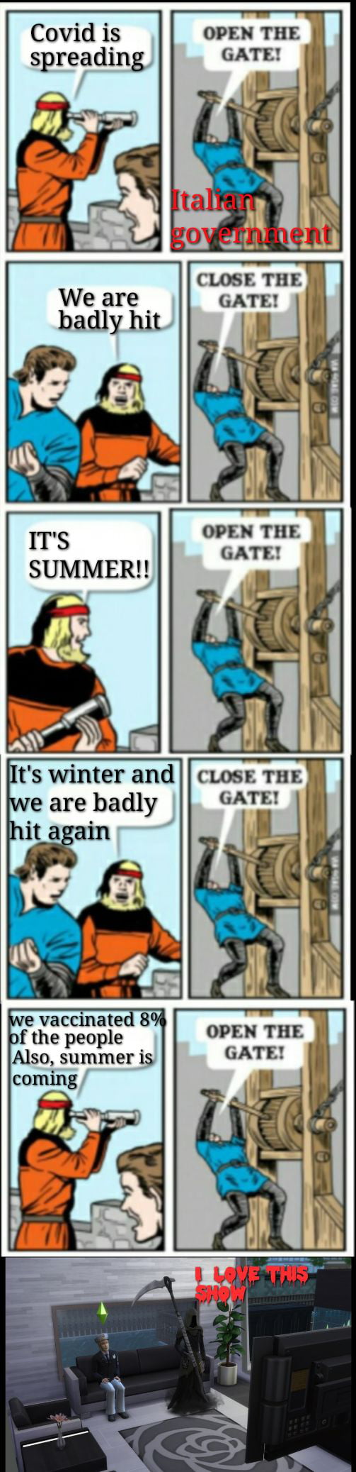 Covid is OPEN THE spreading GATE E Its winter and 8 of the people Also_ summer is