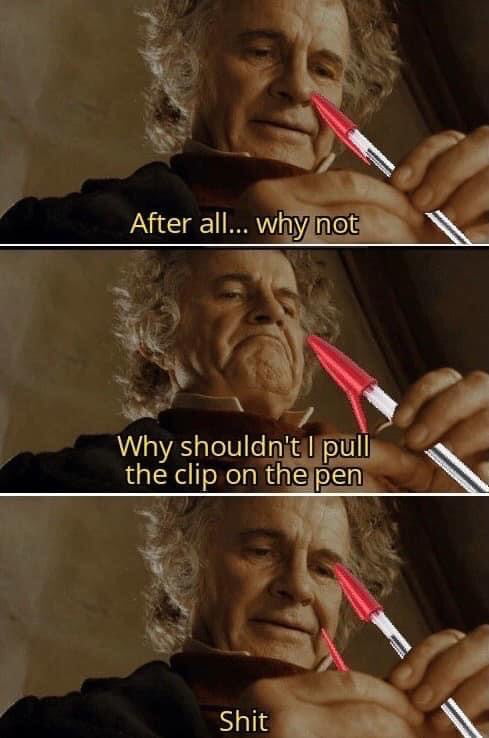 N f After all wtmg_g pe Why shouldn gl pul the clip on t e 4 st