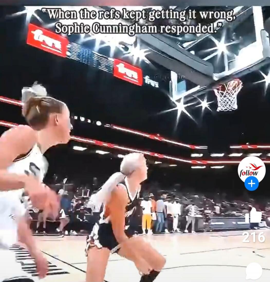 When the refs kept getting it wrong, Sophie Cunningham responded.