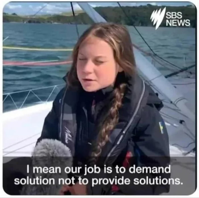 mean our job is to demand solution not to provide solutions
