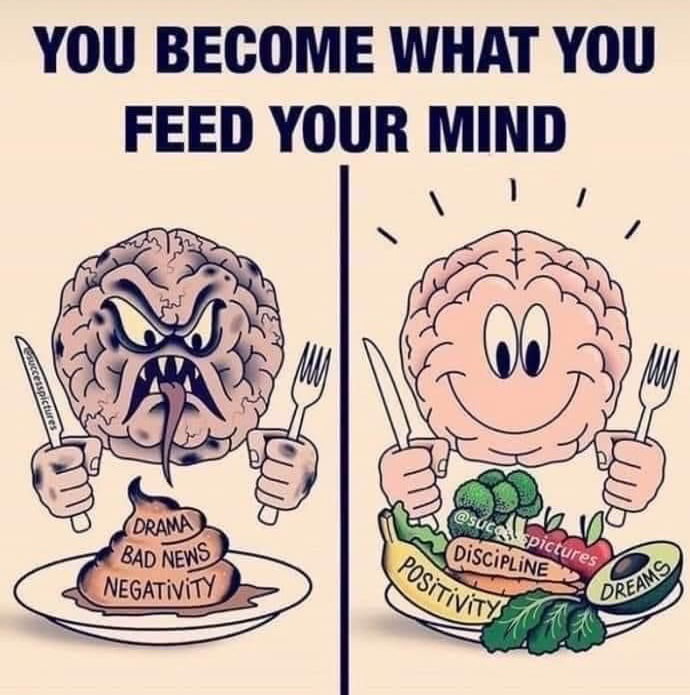YOU BECOME WHAT YOU FEED YOUR MIND