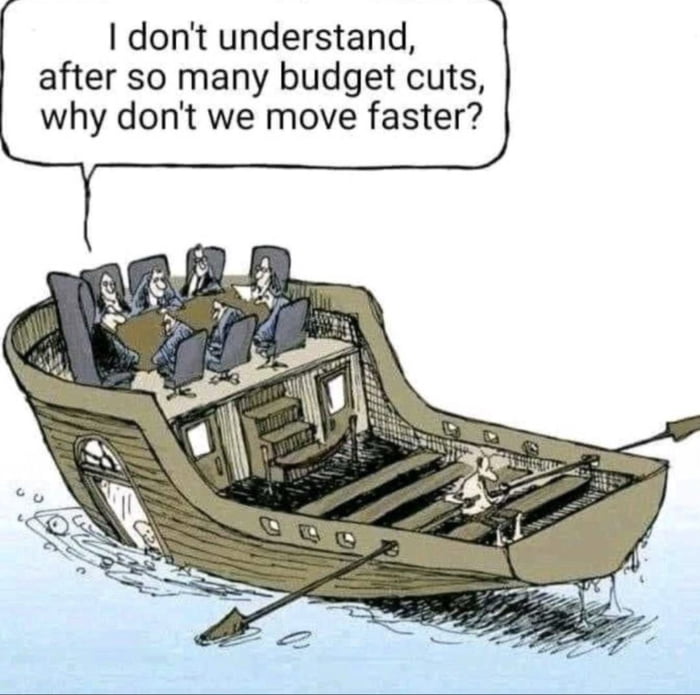 dont understand after so many budget cuts why dont we move faster