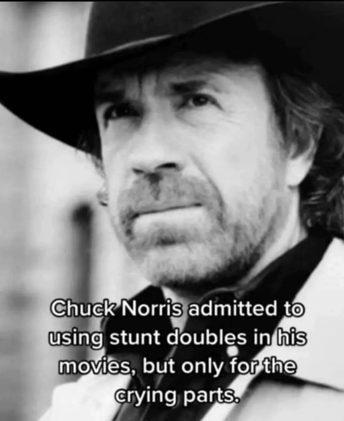 Chuck IS Ele l Ele ko Uising stunt doubles iis moVnes but only for 0 crying parts