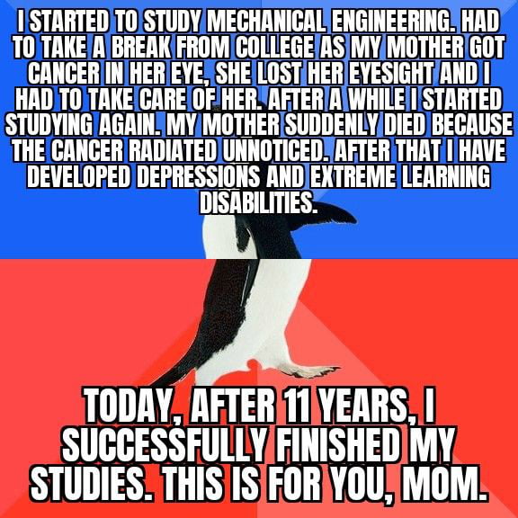 STARTEDTOSTUDYMECHRNICALIENGINEERINGS HAD KERBREAKFROMCOLLEGETASMYMOTHERGO TOTAKERBREA S GANGERINIHEREYE ISHEILOSTIHEREYESIGHTAND I HADTOITAKECAREIOFHERYAFTERIAIWHIL STUDYINGA MOTHERSUDDENLYIDIEDBECAUSE THEGANGER RA RFTERITHATII HE CANCER RADIATEDUNNOTICED DEVELOPED DEPRESSIONS ANDEXTREMELEARNING IlISBIlIIIES TODAY AFTERIT1YEARS SUGCESSFULLYFINISHEDIMY STUDIES THISISFORIYOU MOM