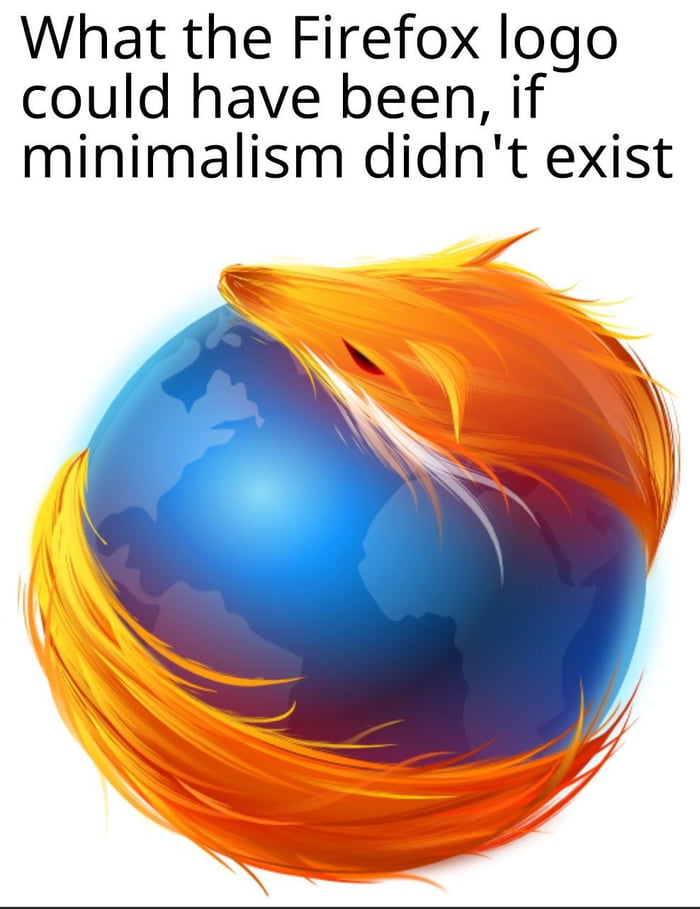 What the Firefox logo could have been if minimalism didnt exist