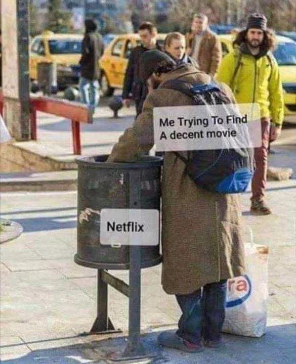 Me Trying To Find A decent movie
