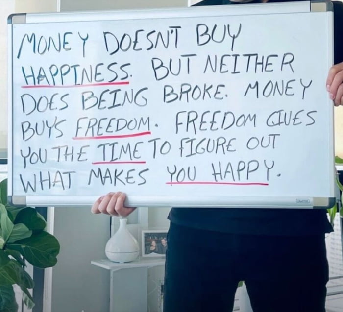 Trone Y DOESNT m NEITHER WAPPTNESS BUI fj G h f1t J BUv FREEDoM FREEDOM CIUES TINE To FIGURE OUT 8 You TH JHAT MAKES Yo UAPP