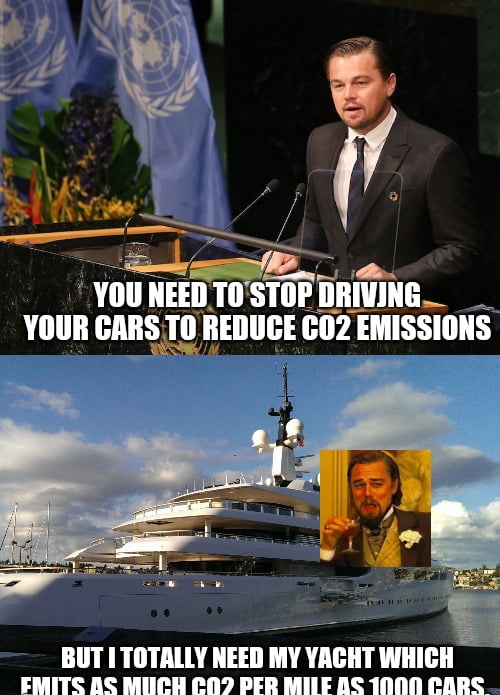 YOII NEEDTOSTOP IIIIWIIIE Yllllll GARSTO 10 IIEIIIIIE CO2EN EMISSIOHS BUT ITOTALLY IIEII MY YACHT WHICH FMITS AS MUCH 02 PER MILE AS 1000 CARS