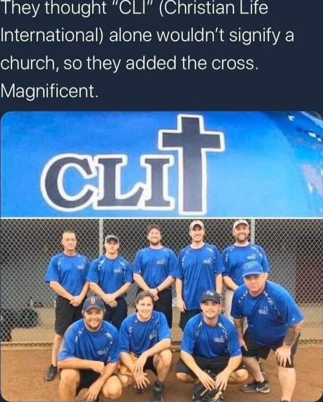 They thought “CLI” (Christian Life International) alone wouldn’t signify a church, so they added the cross. Magnificent.