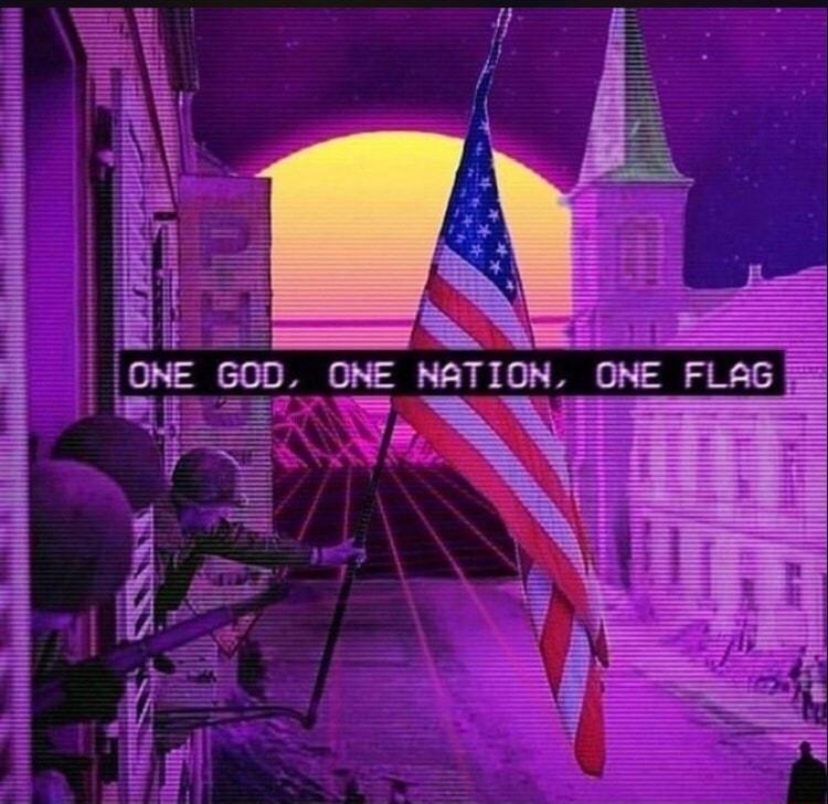 it N E I _GNE GOD ONE NATION ONE FLAG