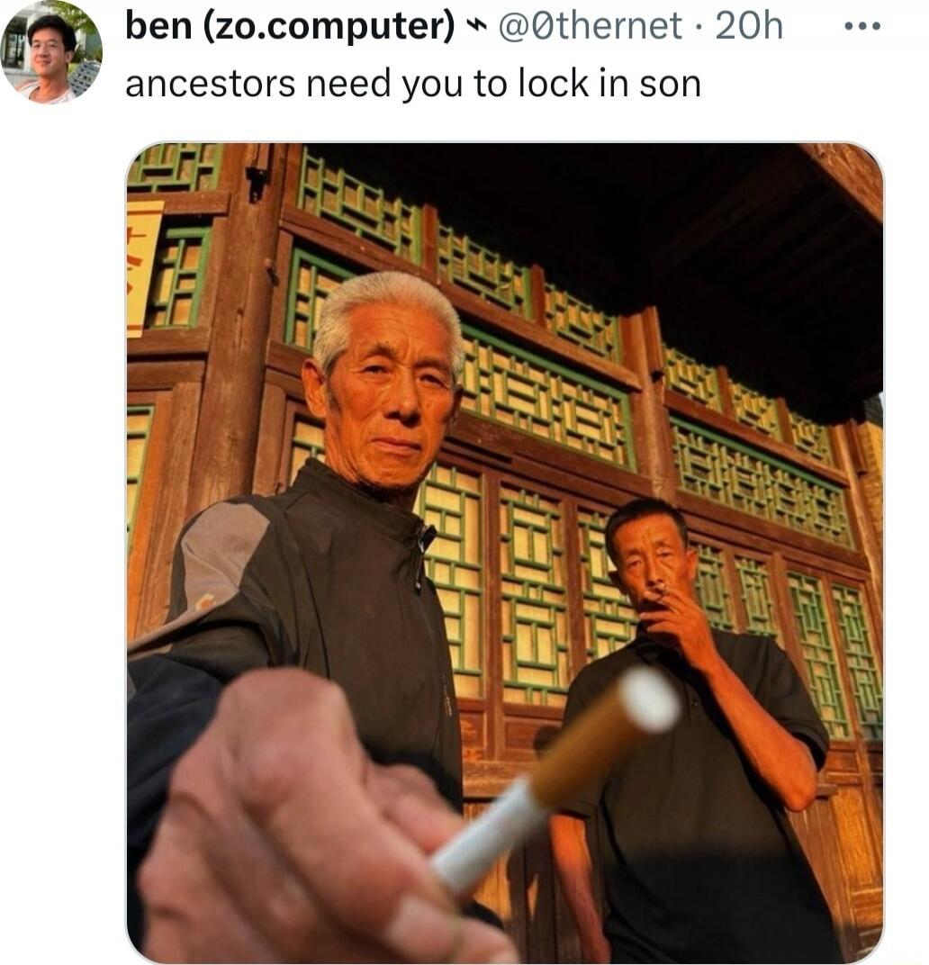 ancestors need you to lock in son