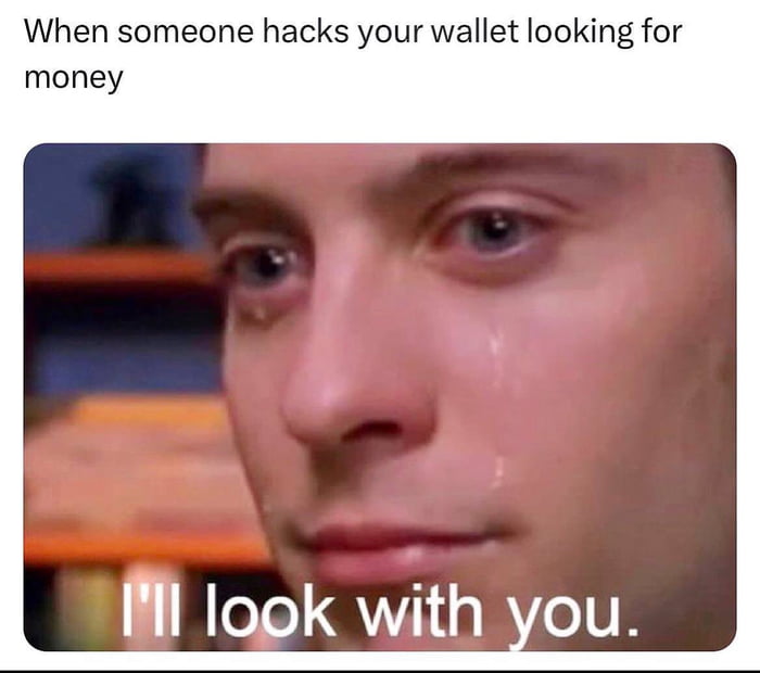 When someone hacks your wallet looking for money M look with you