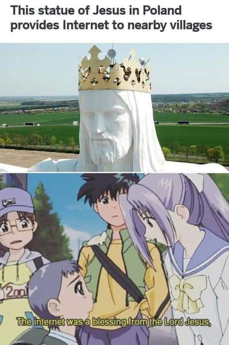 This statue of Jesus in Poland provides Internet to nearby villages