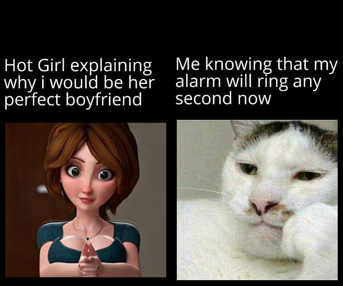 Hot Girl explaining Me knowing that my why i would be her alarm will ring any perfect boyfriend second now