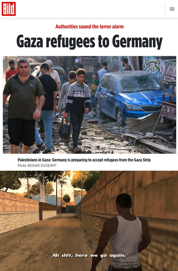 Authorities sound the terror alarm Gaza refugees to Germany Ah shit hers we g6 again