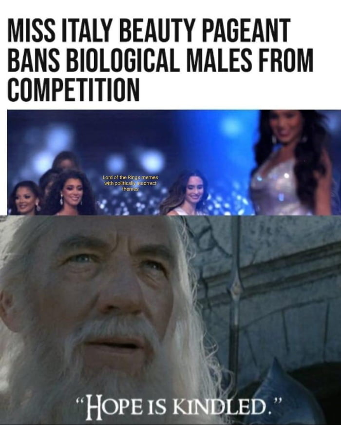 MISS ITALY BEAUTY PAGEANT BANS BIOLOGICAL MALES FROM COMPETITION HOPE 1S KINDLED