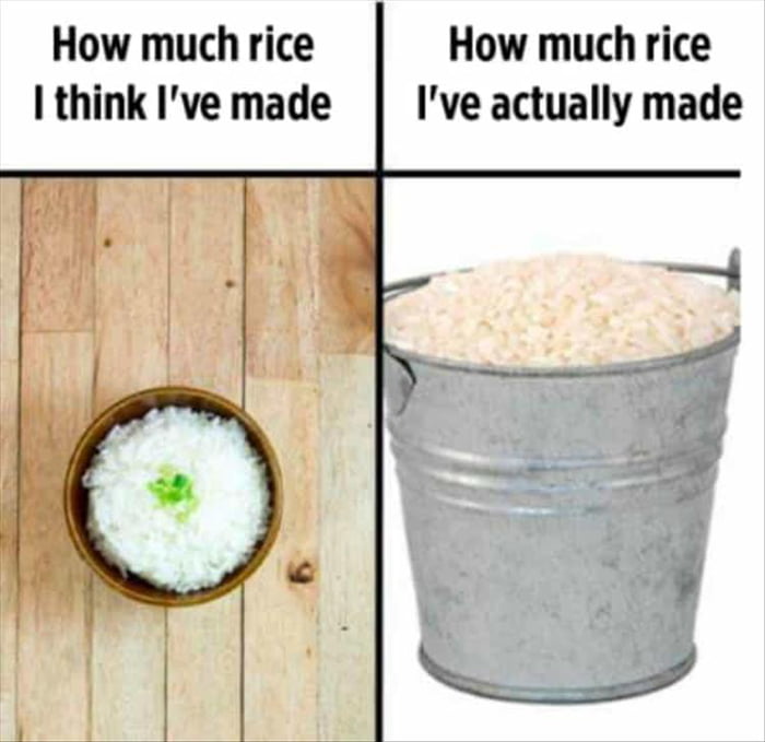 How muchrice How much rice I think Ive made Ive actually made