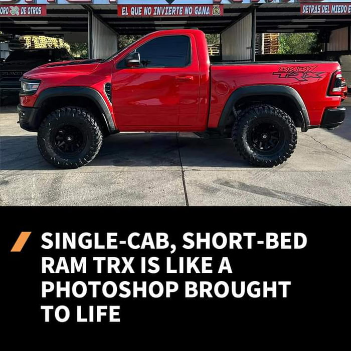 Rep T i T LB NS AP BWEN IVEEN G TS e 1F4M SINGLE CAB SHORT BED RAM TRX IS LIKE A PHOTOSHOP BROUGHT TO LIFE