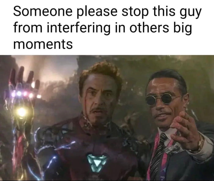 Someone please stop this guy from interfering in others big moments