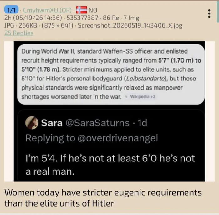 During World War II, standard Waffen-SS officer and enlisted recruit height requirements typically ranged from 5'7