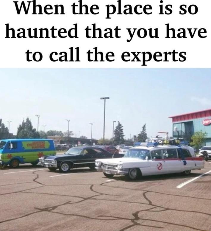 When the place 1s so haunted that you have to call the experts