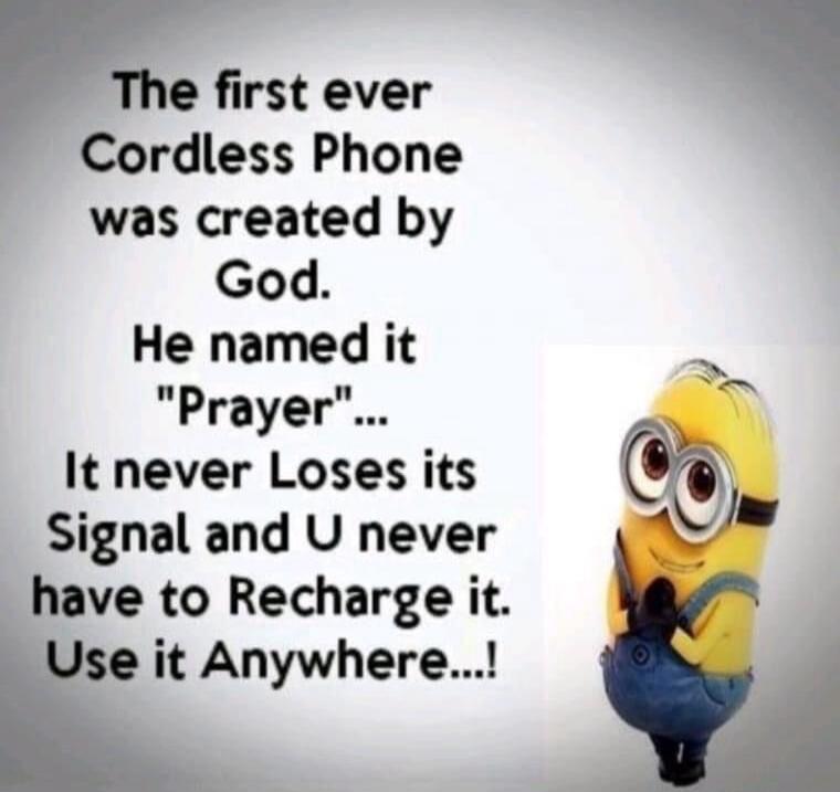 The first ever Cordless Phone was created by God. He named it 