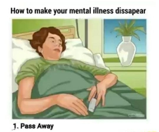 P Learn whty peosie ust wikiMow How to make your mental illness dissapear 1 Pass Away