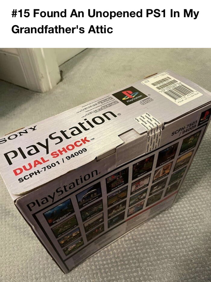 15 Found An Unopened PS1 In My Grandfathers Attic